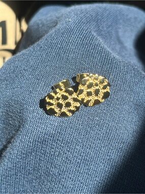 Fashion Jewelry Gold Leopard Print Stud Earrings